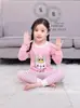 Pijama Infantil para Primavera, Outono e Inverno, Algodão Puro, Roupa Íntima para Meninos e Meninas, Roupas de Outono e Conjuntos de Calça Longa para Meninos, Roupas de Casa Infantis de Manga Longa