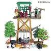 Juguetes de Casa Pequeña Transfronterizos para Niños, Juego de Imitación, Cabaña Realista de Paja de Granja, Decoraciones de Escena de Mesa de Arena de Paisaje Micro
