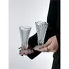 Jarrón de Vidrio Creativo Europeo para Encimera Decoración de Mesa de Noche en Casa Jarrón Decorativo Retro Exquisito para Tocador