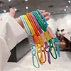 Estilo Minimalista Feito à Mão Corda Trançada Bloqueio de Cores Cordão Chaveiro Capa de Celular Alça de Pulso Portátil DIY Tendência Acessório de Nicho