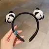 Diadema de Felpa de Panda Accesorio para el Cabello de Niña Pasador para el Cabello Infantil Diadema de Animal para Lavarse la Cara Elemento Dulce de Dibujos Animados Flequillo