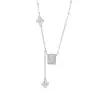 Nuevo collar de trébol de cuatro hojas de cintura fina para mujer, diseño de nicho de Instagram, lujo ligero, moderno, versátil, cadena para clavícula con borla de alta gama