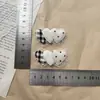 Nuevo Set de Parches de Encaje con Lazo para Cachorro Blanco y Negro Pasador Funda de Teléfono Calcetines Accesorios para Mascotas DIY Hecho a Mano
