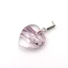 Pingente de amor em pedra natural transfronteiriço 20mm pingente de coração cor de cristal pingente de coração de pêssego acessórios de joias para colar