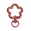 Broche de Primavera de Flor de Ciruelo Pintada de Colores, Anillo de Resorte Irregular, Accesorios para Llaveros DIY con Forma de Flor Pintada a Mano, Arte con Cuentas