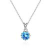 Collar de Diamante Único de Seis Garras Estilo Coreano Plata de Ley 999 Cadena para Clavícula de Lujo Ligero Nicho Cadena de Cuello de Zirconia de un Quilate en Forma de V Personalizable Plata