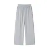 Pantalones Anchos de Forro Polar Doble Cara de Lyocell para Mujer 2026 Otoño/Invierno Nuevo Estilo Casual Suaves Caídos Pantalones de Traje de Pierna Recta