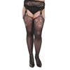 Medias Sexy de Encaje Jacquard Europeas y Americanas Medias con Liguero para Mujer Medias de Red Talla Grande Sexy Sexy Pantimedias Largas