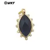 WT-P1975 Retro Clásico Forma de Ojo Borde de Circonita Piedra de Color Collar Pulsera Accesorios para Niña