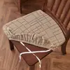Fundas de cojín para silla de color liso TEMU transfronterizas, aptas para todas las estaciones, engrosadas y con correas antideslizantes, para sillas de comedor y taburetes del hogar, al por mayor