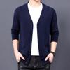 Comercio Exterior Transfronterizo 2026 Primavera y Otoño Nuevo Estilo Cárdigan de Punto para Hombres Jóvenes, Suéter de Punto Delgado de Manga Larga de Color Sólido para Hombres