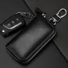 Bolsa de Chaveiro com Zíper de Grande Capacidade Gran para Homens Montada na Cintura Couro Genuíno Porta-Cartões Feminino Chaveiro Multifuncional Impermeável