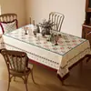 Mantel Estilo Americano, Impermeable, Resistente al Aceite, No Requiere Lavado, Lujo Ligero, Tacto de Alta Gama, Salvamanteles Resistente al Calor, Mantel para Mesa de Café con Atmósfera Vintage