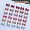 Accesorios para Uñas con Lazo Estampado de Leopardo de Dibujos Animados Mezcla de Caparazón de Tortuga Maillard Lazo Estereoscópico Diamantes de Resina Decoraciones para Uñas