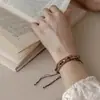 Novo Bracelete Colorido com Contas Estilo Chinoiserie para Mulheres, Estilo Antigo, Bracelete Trançado Ajustável de Alta Qualidade, Bracelete Multicamadas de Nicho