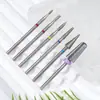 Arte de uñas cabeza de pulido frontal rusa para eliminar piel muerta acero de tungsteno eliminación de armadura cabeza de pulido de esmeril herramienta de arte de uñas de bolsillo abierto traje
