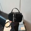 Bolso Caja con Borlas Estilo Tweed para Mujer 2025 Verano Nuevo Moda Casual Cadena Bandolera Hombro Bolso Cuadrado Pequeño