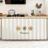 Cortina para cubrir diversos artículos de gabinete de cocina, sin perforaciones, para gabinete, cortina de estufa, perchero para cortinas feo, riel deslizante a prueba de polvo para gabinete de cortina