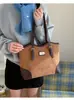 Bolso Retro de Gran Capacidad Estilo Coreano para Mujer, Nuevo Modelo 2025, Bolso para Estudiantes Universitarios, Bolso de Mano de Alta Gama, Bolso Tote