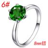 Wish Fashion Comercio Exterior Joyería Sencilla para Mujer Anillo de Color Coreano de Seis Garras Anillo con Garras de Zircón Anillo para Dedo de Comida