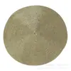 Jogo Americano Redondo de Seda PP Dourado Brilhante, Jogo de Mesa de Luxo Leve, Jogo de Mesa Isolante de Cor Refletora de Luz, Jogo de Mesa para Louça Estilo VIP de Hotel, Anti-Escaldante