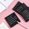 Notas adesivas quadradas pretas para lembretes de escritório, grossas e fáceis de destacar, adequadas para alunos do ensino fundamental usarem como mensagens de recado ou prêmios