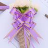 Carro de casamento puxar flor caixa de presente saco de comida embalagem laço flor uma puxada moldagem borda dourada multicolorido tamanho completo flor de puxar à mão