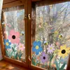 Pegatinas Electrostáticas Brup Macarrón Dibujos Animados Racimo de Flores Abeja Ventana Vidrio Ventana de Exhibición Pegatinas Decorativas Hs-Jd5065C