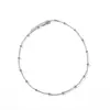 Colar Feminino em Aço Inoxidável Normcore com Contas Corrente Cobra Redonda Banhado a Ouro 18K Corrente de Clavícula Geométrica Dourada Novo Estilo Coreano