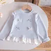 Novedades Primavera 2026 Top para Niñas con Adorno de Encaje Estilo Princesa Lazo 3D Caricatura Dulce Ropa Interior de Base Moderno