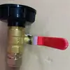 Conector para Accesorios de Barril IBC, Pezón de Válvula de Latón Electrochapado con Doble Rosca Exterior, Grifo de 1/2 Pulgada 3/4 1 Pulgada