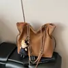 Nova Coleção de Outono 2026: Bolsa Saco Única com Cordão, Moda Coreana Elegante e Minimalista, Bolsa Transversal/de Ombro para o Dia a Dia para Mulheres