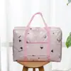 Bolsa de equipaje portátil bolsa de ropa de viaje bolsa de embarque impermeable bolsa con ruedas de flamenco bolsa de almacenamiento para artículos varios de viaje engrosada