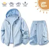 Nueva Ropa de Protección Solar de Verano para Hombres, Seda de Hielo UPF50+, Estilo Pareja, Anti-UV, Ligera, Transpirable Chaqueta Deportiva para Hombres y Mujeres