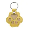 Chaveiro Porta-Pelos de Pet Pronto para Usar Estojo de Couro Desenho de Patinha de Gato Fofa Capa Protetora para Armazenamento de Pelos