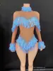 Nuevo Atuendo de Performance para Cantante Femenina, Bar, Ds, Grupo de Chicas, Escenario, Sexy, Diseño Rosa, Malla, Pedrería, Mono de Baile