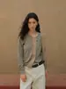 Suéter de Tricô COMOS CMS 2026 Outono Cor Color Block Vintage Gola Redonda para Mulheres, Top Básico Casual Emagrecedor 260275