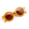 Óculos de Sol Infantis Novos e Modernos, Óculos Tendência com Armação Redonda para Meninos e Meninas, Viseiras de Sol Estilo Coreano Anti-UV, Óculos de Proteção Solar