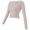 Ropa de yoga de alta calidad transfronteriza para mujer, top ajustado de Pilates para adelgazar, blusa deportiva de manga larga para fitness, Nuevo