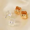 Nuevos Pendientes de Cobre Sencillos y Versátiles de Trébol de Cuatro Hojas Frescos de Verano, Pendientes de Moda Japoneses y Coreanos con Diseño de Nicho para Mujeres