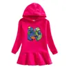 Nuevo Vestido Sudadera con Capucha para Niños Otoño e Invierno 2023 Dibujos Animados Niña Bebé Transfronterizo Casual Estilo Occidental