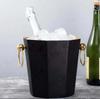 Balde de Gelo de Chifre de Aço Inoxidável Bar Balde para Vinho Tinto Champagne Balde de Gelo Orelha de Cervo Dourada Martelo de Gelo Balde de Champagne Moderno Localizador de Gelo para Vinho