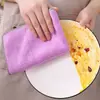 Paño de cocina engrosado de doble capa para eliminar grasa, utensilio de cocina, paño para limpiar mesas, paño de limpieza absorbente y sin pelusa