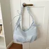 Nuevo Bolso de Hombro Coreano Estilo Otoño 2026, Bolso de Mano Único con Pliegues y Lazo para Mujer, Bolso de Hombro Tipo Nube