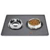 Tapete de Silicone à Prova de Vazamento para Pets Tapete para Cachorro Tapete para Gato Dobrável Montado no Carro Alimentador Anti-Derramamento para Pets Pronto para Venda