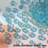 Venta al por mayor de cuentas de cristal con forma de copo de nieve de 10x12 mm con agujeros horizontales para pulseras y collares hechos a mano para DIY