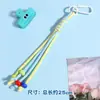 Muñeca de Cuerda Tejida Llavero de Cuerda Relleno Cadena Doble Capa para Teléfono Móvil Mosquetón de Nylon Accesorios Colgantes Hechos a Mano para Teléfono Móvil