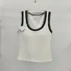 Estilo Coreano Bloque de Color Diseño Falso de Dos Piezas con Almohadillas de Sujetador Transpirables Fijas Tirantes Chaleco Nuevo Delgado Versátil Top
