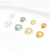 Preservação de cor 18k ouro furo duplo ponta torcida argola de salto fechada furo nariz de porco fio de conta pulseira colar joias DIY acessórios