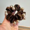 Faixa de Cabelo Veludo Coreano Preta para Mulheres Corda de Cabelo Bola para Rabo de Cavalo High-End Francesa Outono e Inverno Novo Estilo